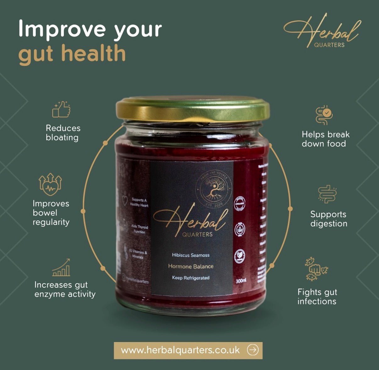 Hibiscus Infused Seamoss Gel - Hormone Balance - Image 7